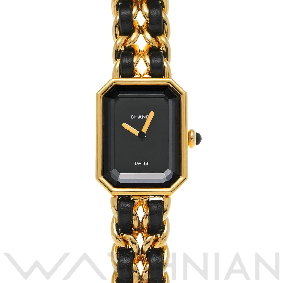 シャネル プルミエール L H0001 ブラック レディース 時計 【中古】【wristwatch】