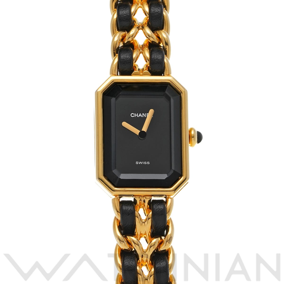 シャネル プルミエール M H0001 ブラック レディース 時計 【中古】【wristwatch】