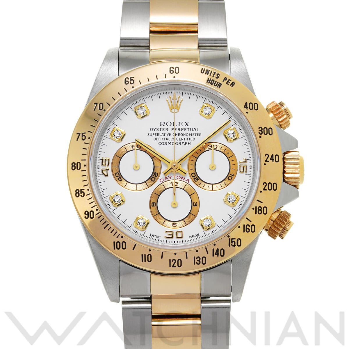 ロレックス コスモグラフ デイトナ 16523G ホワイト/ダイヤモンド メンズ 時計 【中古】【wristwatch】