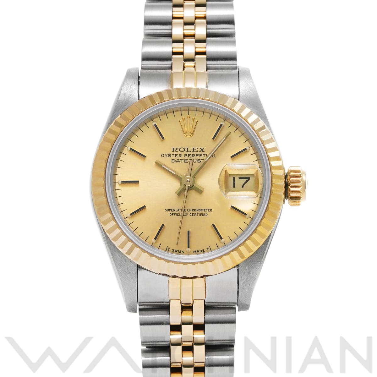 ロレックス デイトジャスト 69173 シャンパン レディース 時計 【中古】【wristwatch】