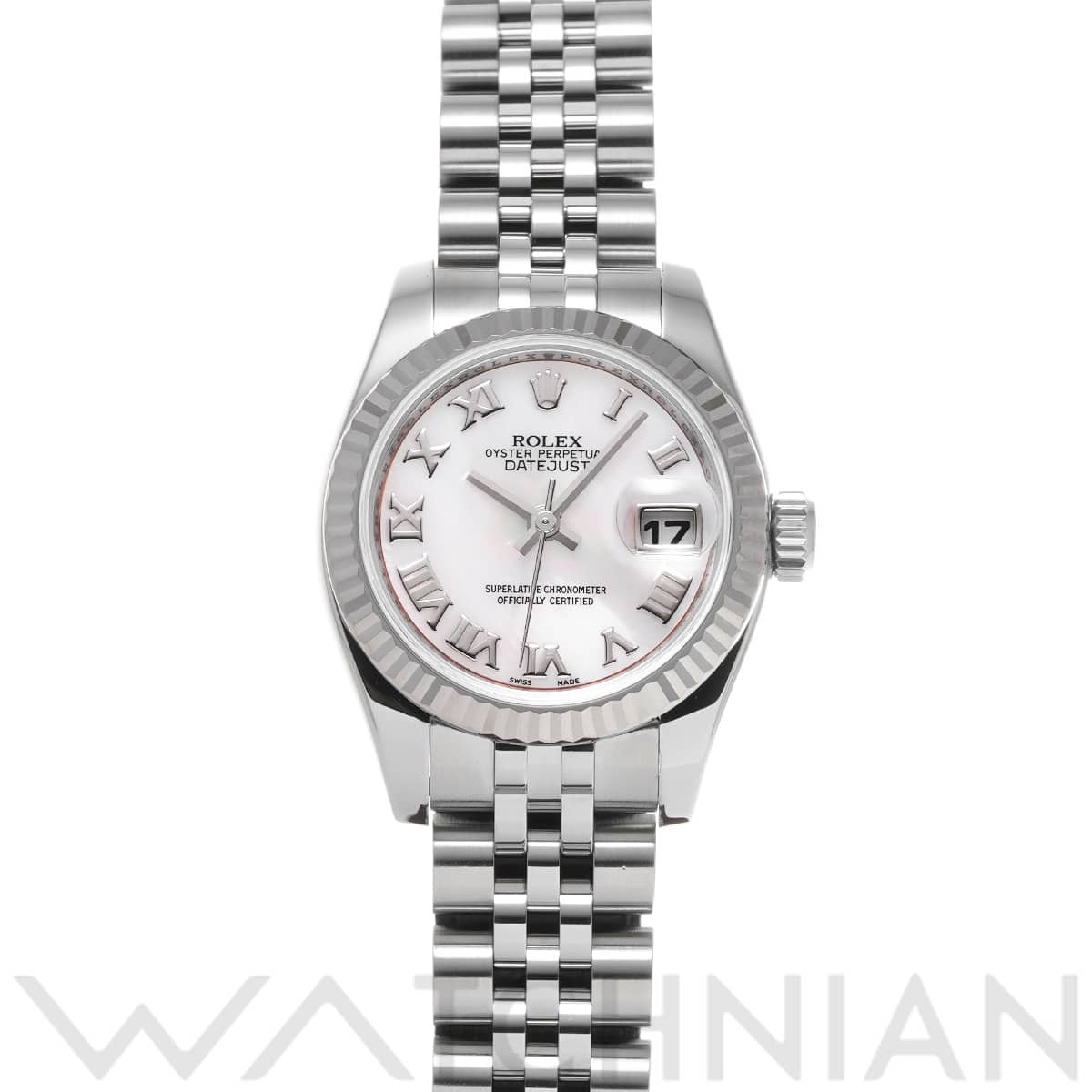 ロレックス レディ デイトジャスト 26 179174NR ピンクシェル レディース 時計 【中古】【wristwatch】