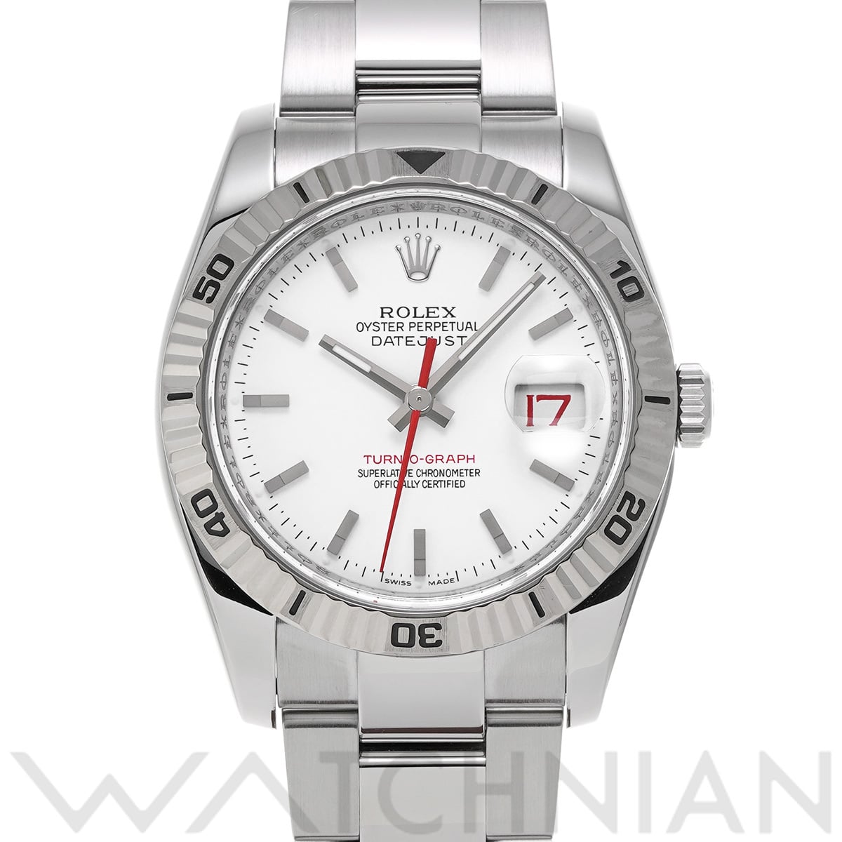 ロレックス デイトジャスト ターノグラフ 116264 ホワイト メンズ 時計 【中古】【wristwatch】