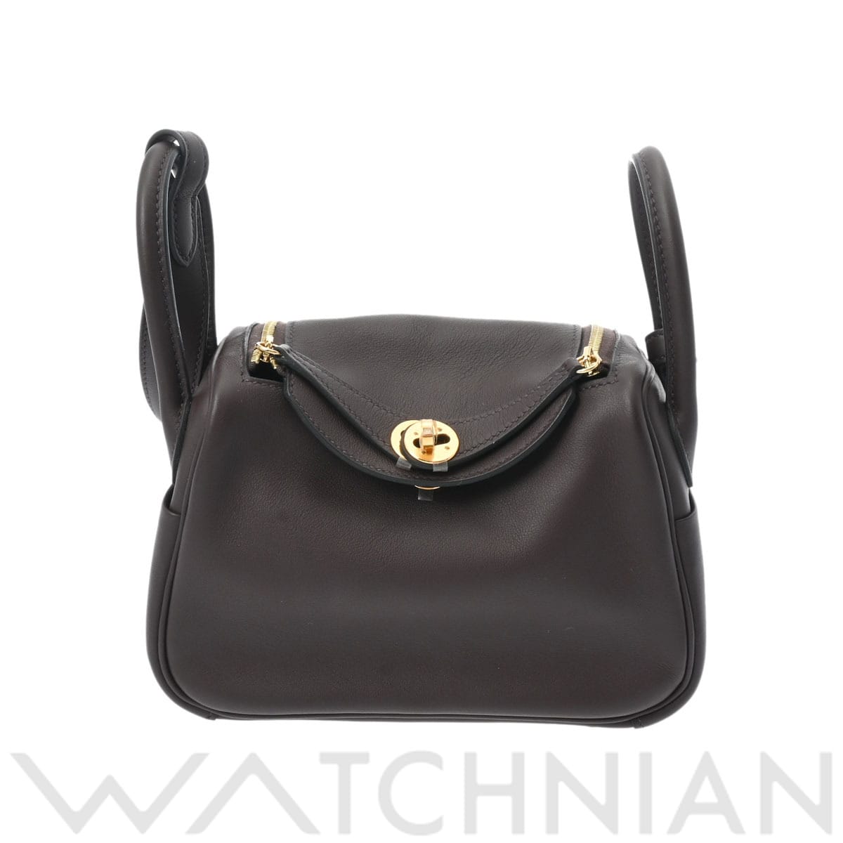 エルメス リンディ ミニ ルージュセリエ/ブルーサフィール/ゴールド金具 ヴォースイフト レディース バッグ 【中古】【bag】