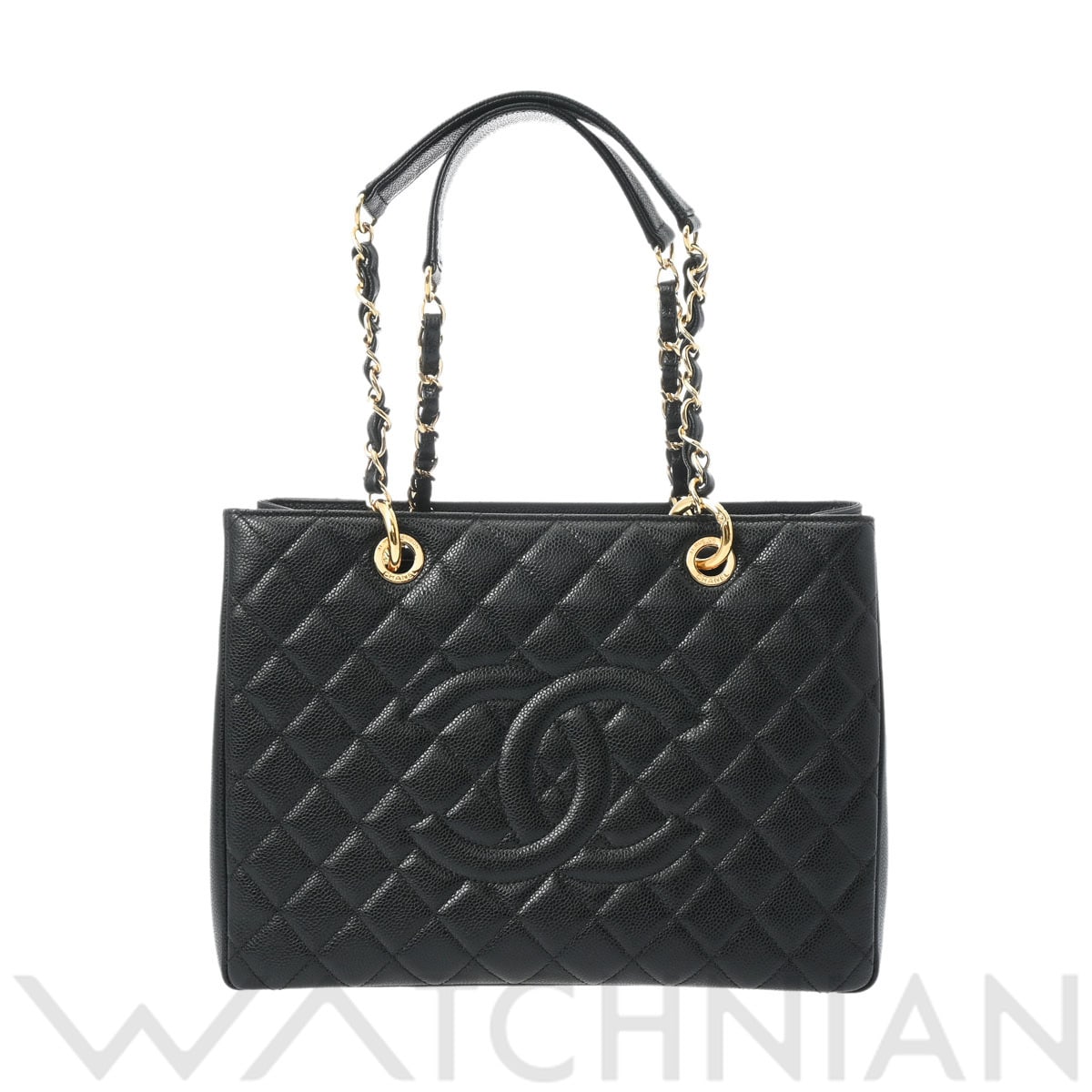 シャネル マトラッセ GST ブラック/ゴールド金具 A50995 キャビアスキン レディース バッグ 【中古】【bag】