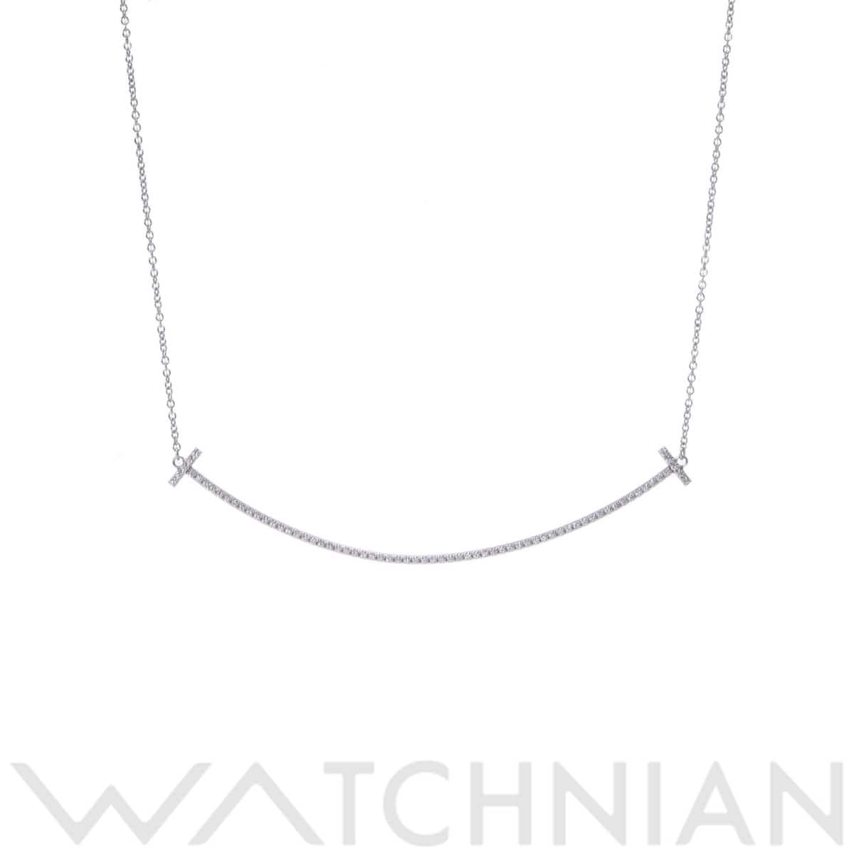 ティファニー Tスマイル ネックレス ラージ シルバー K18ホワイトゴールド WG レディース ジュエリー 【中古】【jewelry】