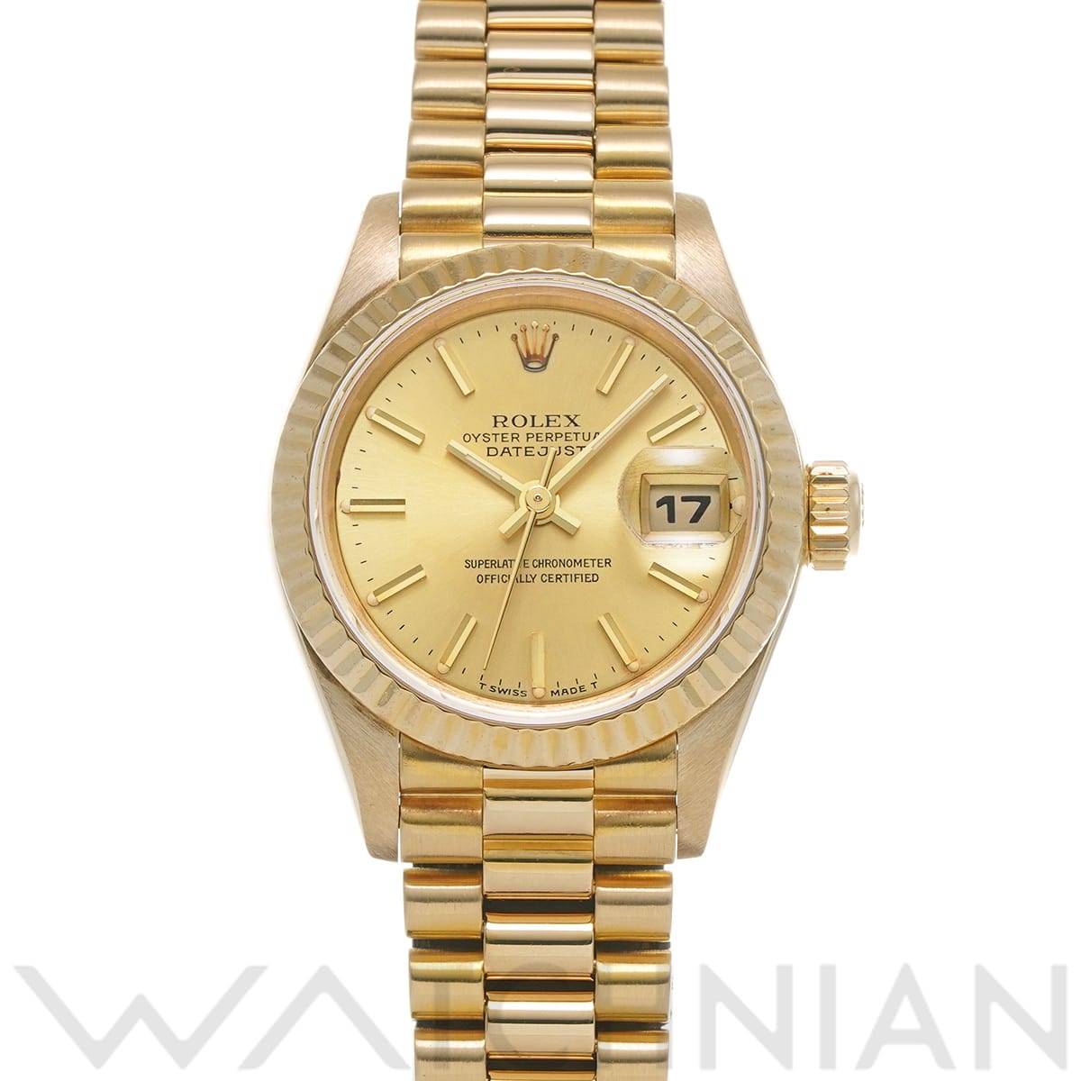 ロレックス デイトジャスト 69178 シャンパン レディース 時計 【中古】【wristwatch】