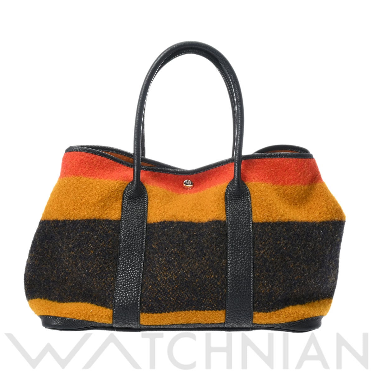 エルメス ガーデンパーティ PM ロカバール マルチカラー/パラジウム金具 ウール/レザー ユニセックス バッグ 【中古】【bag】