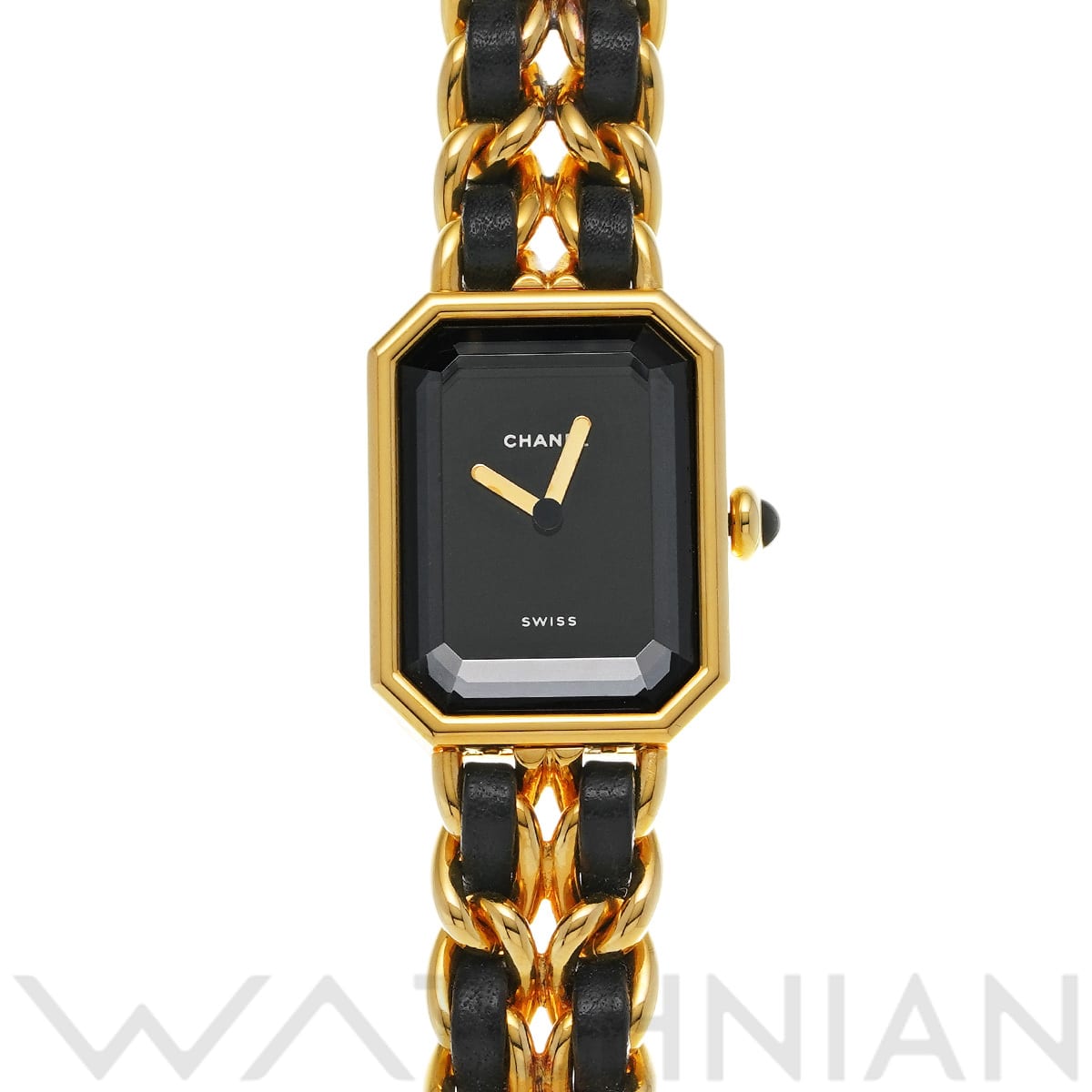 シャネル プルミエール M H0001 ブラック レディース 時計 【中古】【wristwatch】