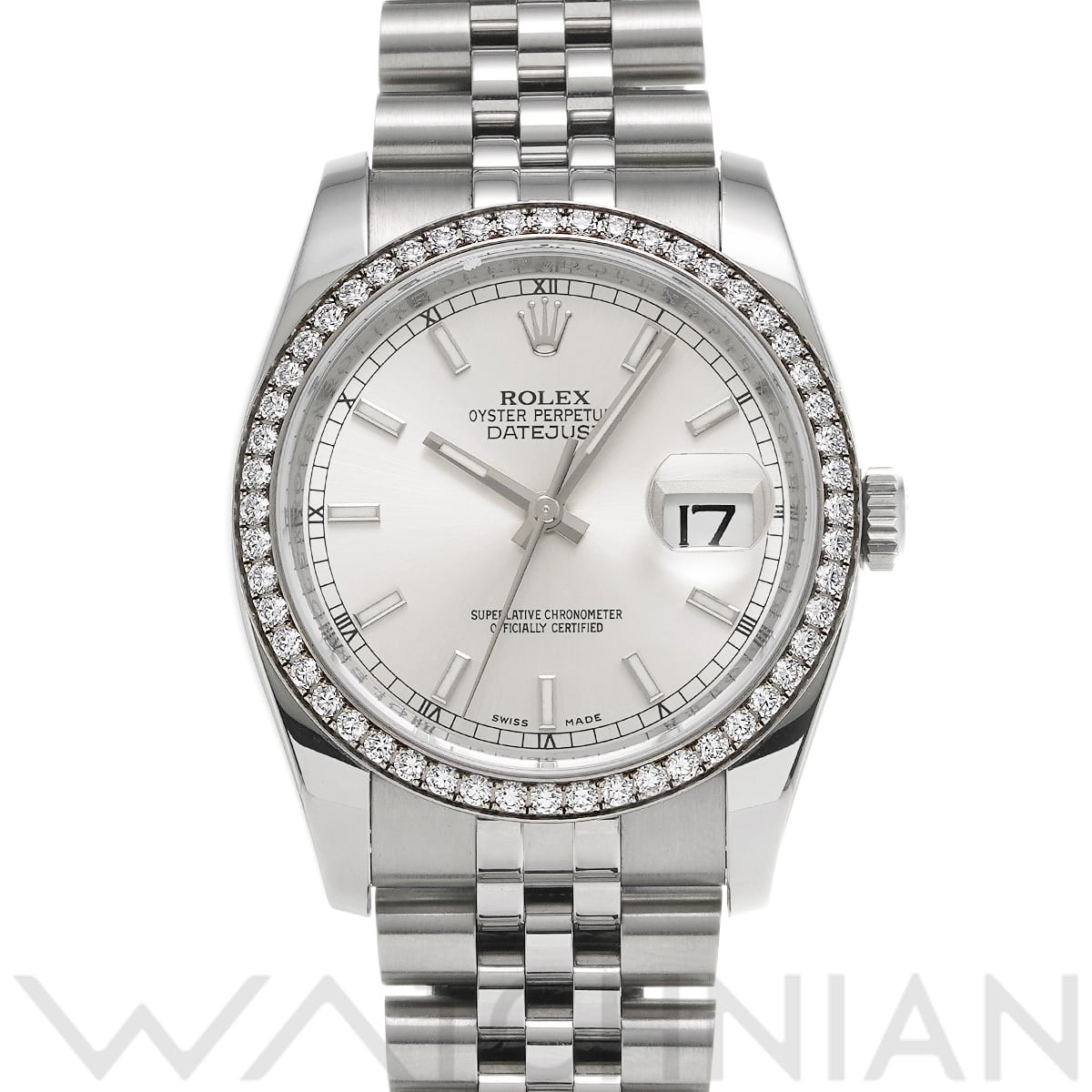 ロレックス デイトジャスト 36 116244 シルバー メンズ 時計 【中古】【wristwatch】