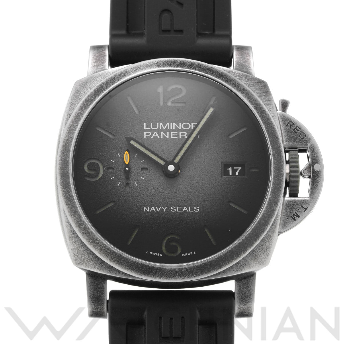 パネライ ルミノール マリーナ ネイビーシールズ PAM01412 グレー メンズ 時計 【中古】【wristwatch】