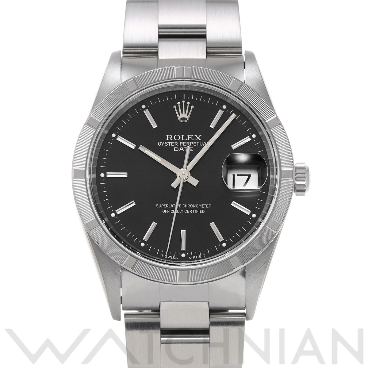 ロレックス オイスターパーペチュアル デイト 15210 ブラック メンズ 時計 【中古】【wristwatch】