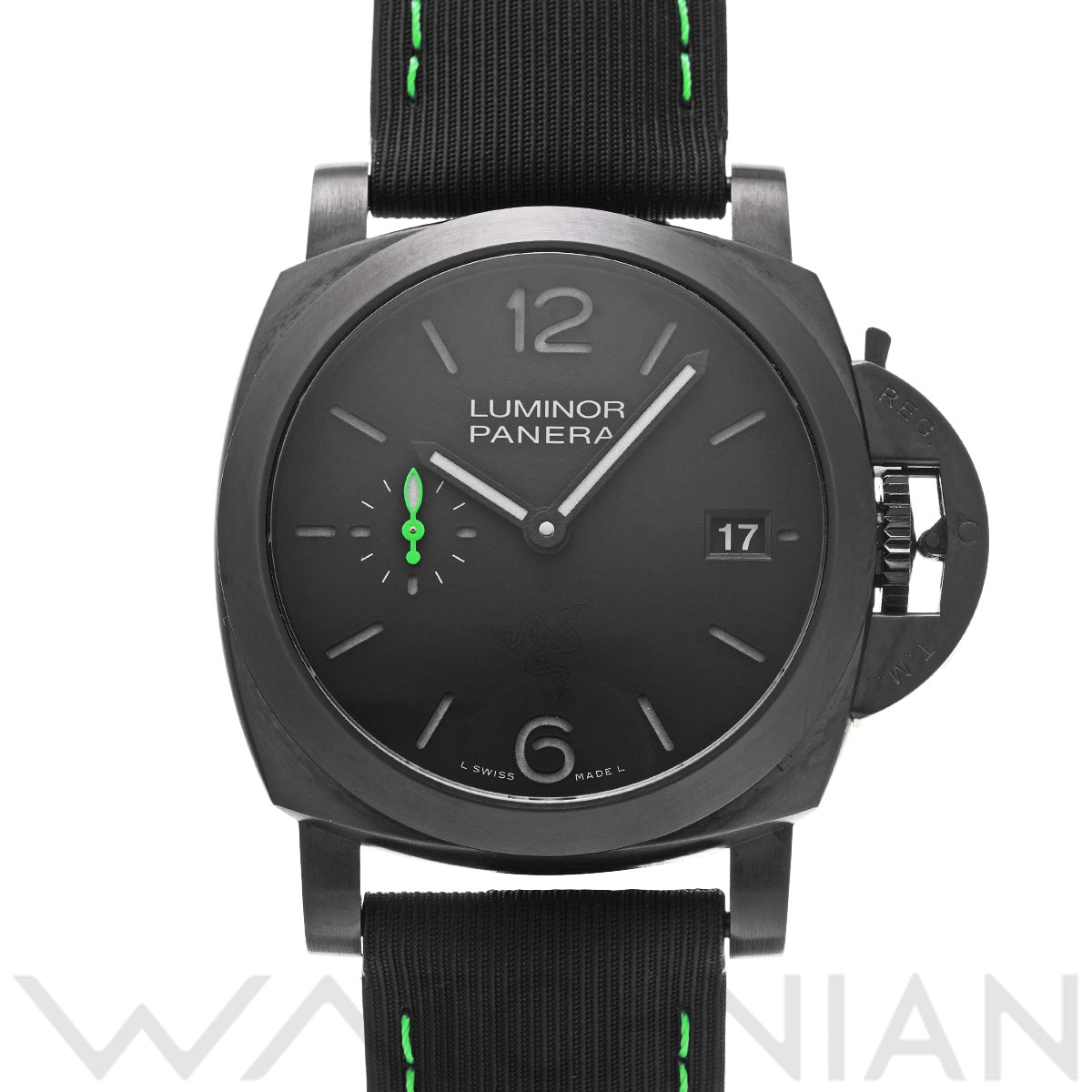 パネライ ルミノール クアランタ レーザー PAM01353 ブラック メンズ 時計 【中古】【wristwatch】