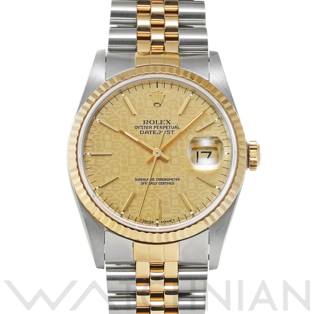 ロレックス デイトジャスト 16233 シャンパンコンピュータ メンズ 時計 【中古】【wristwatch】