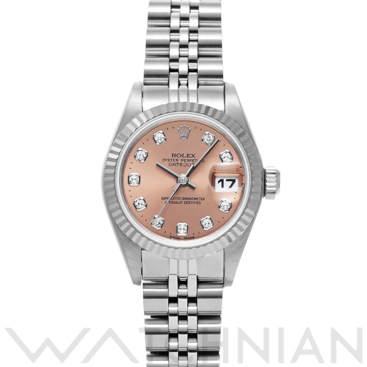 ロレックス デイトジャスト 69174G ピンク/ダイヤモンド レディース 時計 【中古】【wristwatch】