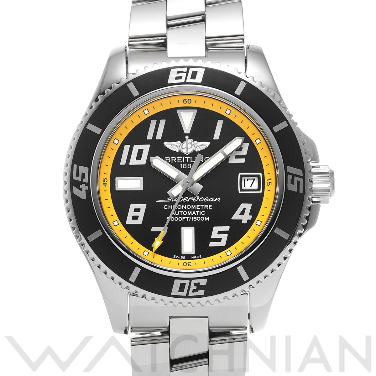 ブライトリング スーパーオーシャン 42 A187B32PRS ブラック メンズ 時計 【中古】【wristwatch】