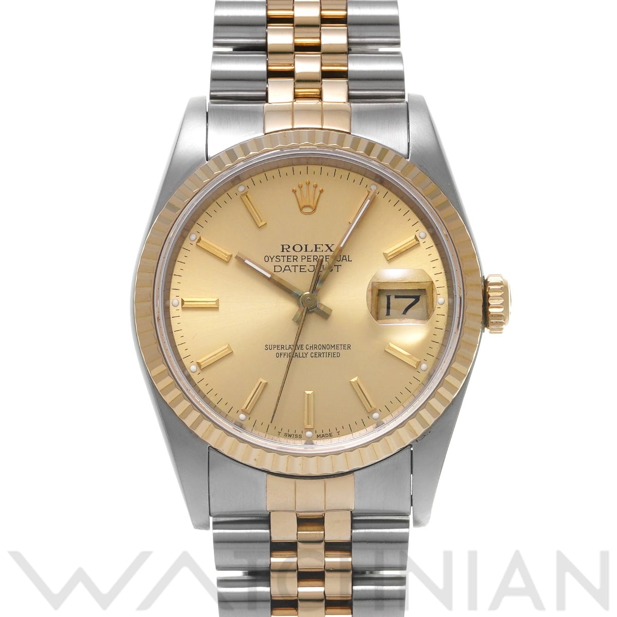 ロレックス デイトジャスト 16233 シャンパン メンズ 時計 【中古】【wristwatch】