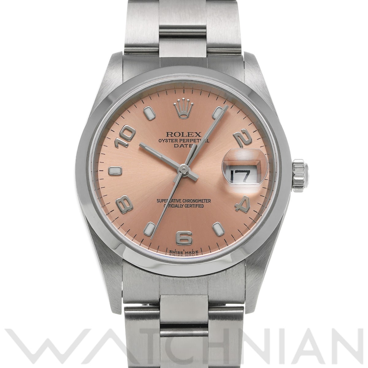 ロレックス オイスターパーペチュアル デイト 15200 ピンク メンズ 時計 【中古】【wristwatch】