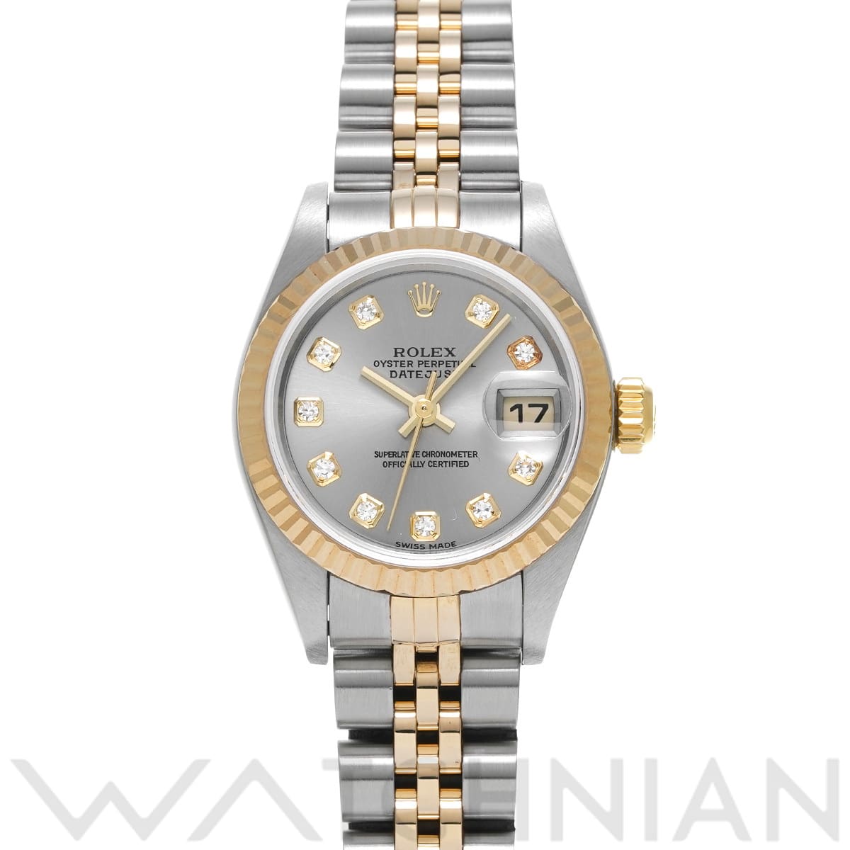 ロレックス デイトジャスト 79173G グレー/ダイヤモンド レディース 時計 【中古】【wristwatch】