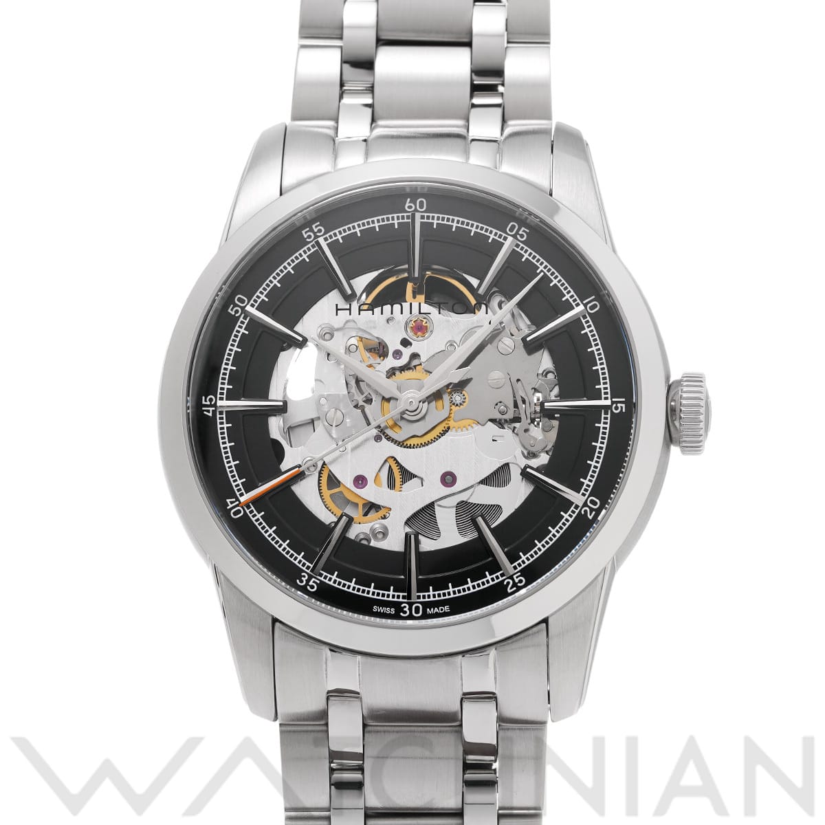 ハミルトン レイルロード スケルトン H40655131 スケルトン メンズ 時計 【中古】【wristwatch】