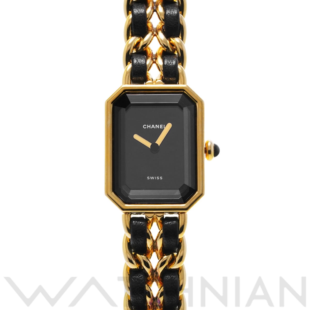 シャネル プルミエール L H0001 ブラック レディース 時計 【中古】【wristwatch】