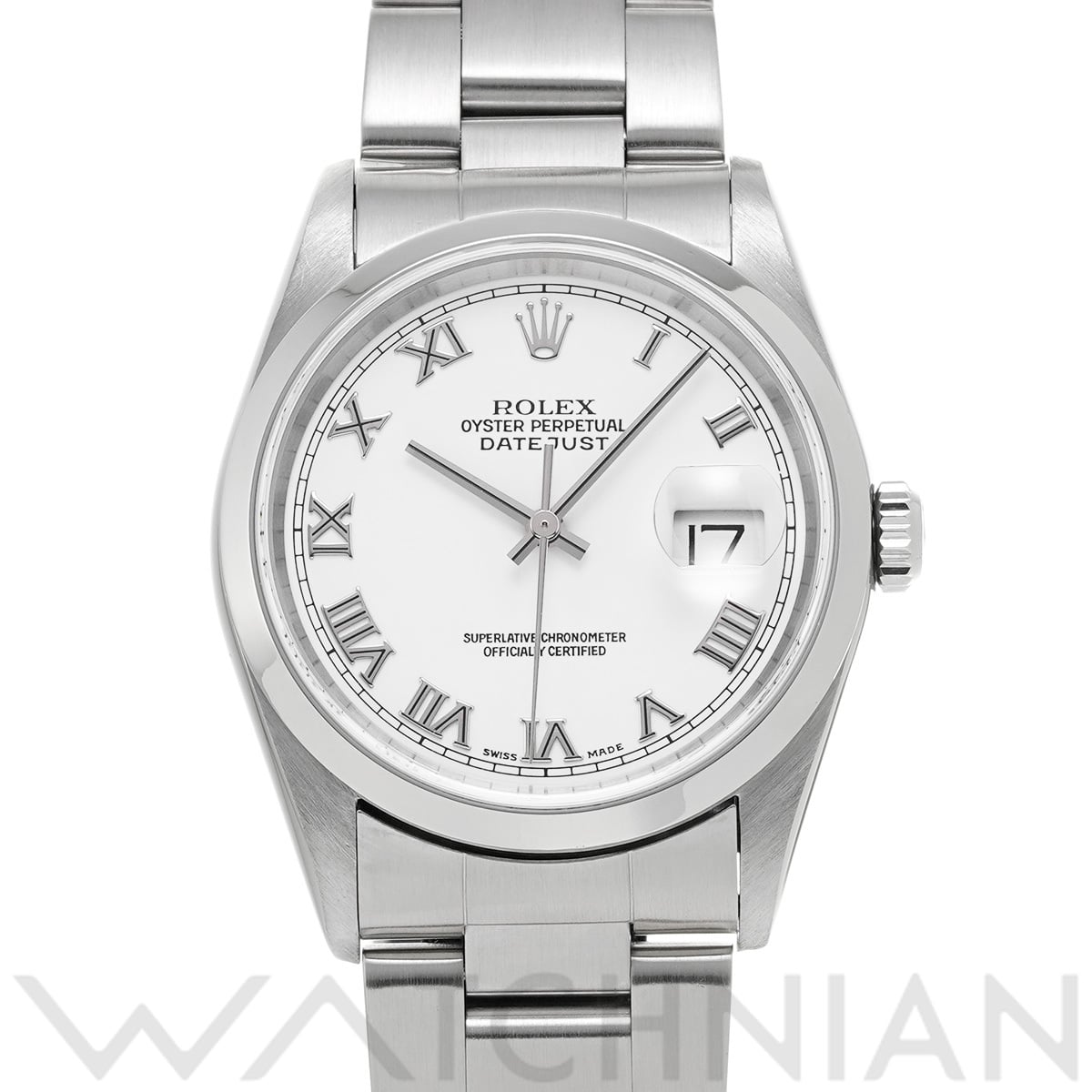 ロレックス デイトジャスト 16200 ホワイト メンズ 時計 【中古】【wristwatch】