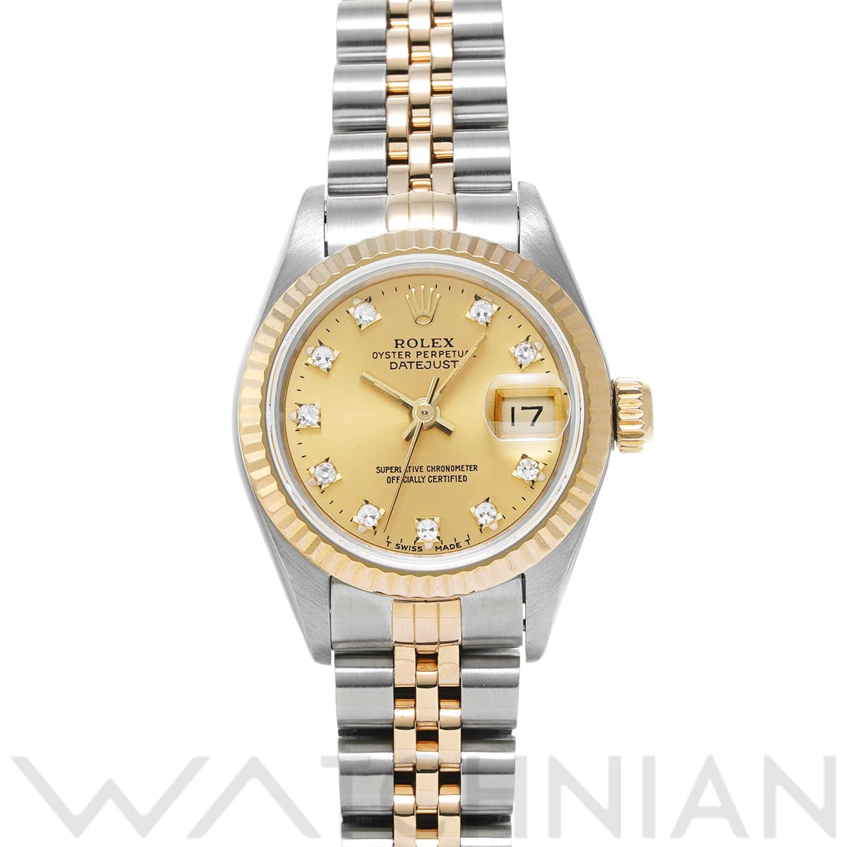 ロレックス デイトジャスト 69173G シャンパン/ダイヤモンド レディース 時計 【中古】【wristwatch】