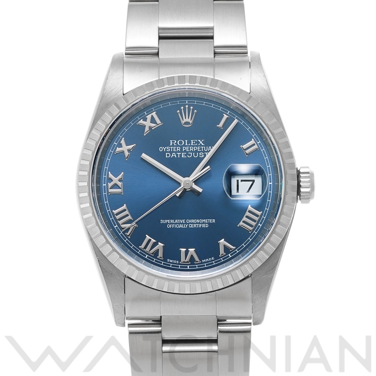 ロレックス デイトジャスト 16220 ブルー メンズ 時計 【中古】【wristwatch】