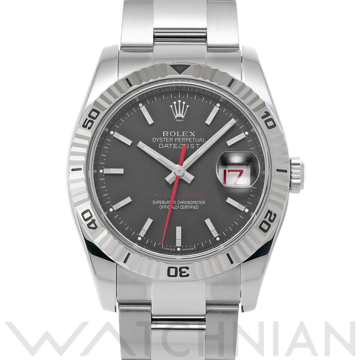 ロレックス デイトジャスト ターノグラフ 116264 ブラック メンズ 時計 【中古】【wristwatch】