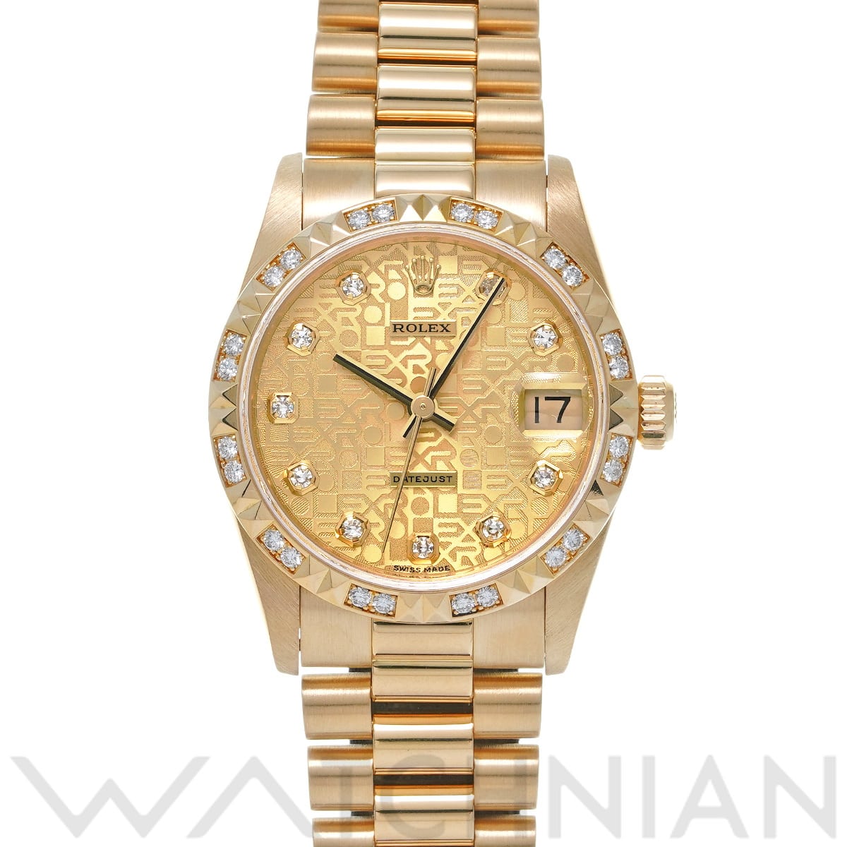 ロレックス デイトジャスト 68258G シャンパンコンピュータ/ダイヤモンド ユニセックス 時計 【中古】【wristwatch】