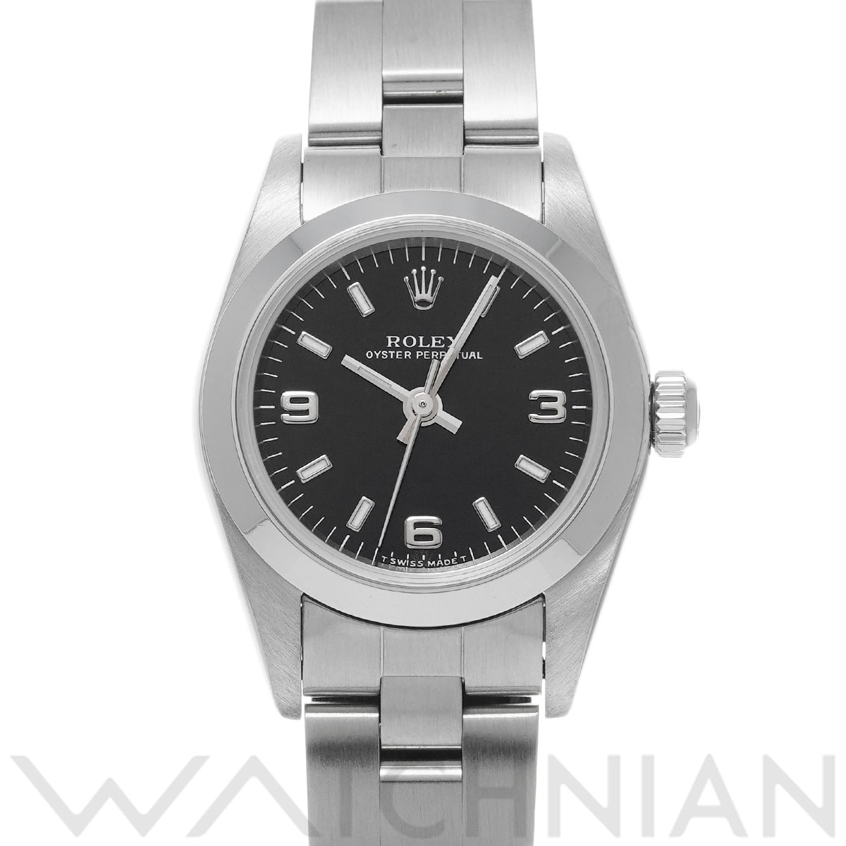 ロレックス オイスターパーペチュアル 76080 ブラック レディース 時計 【中古】【wristwatch】