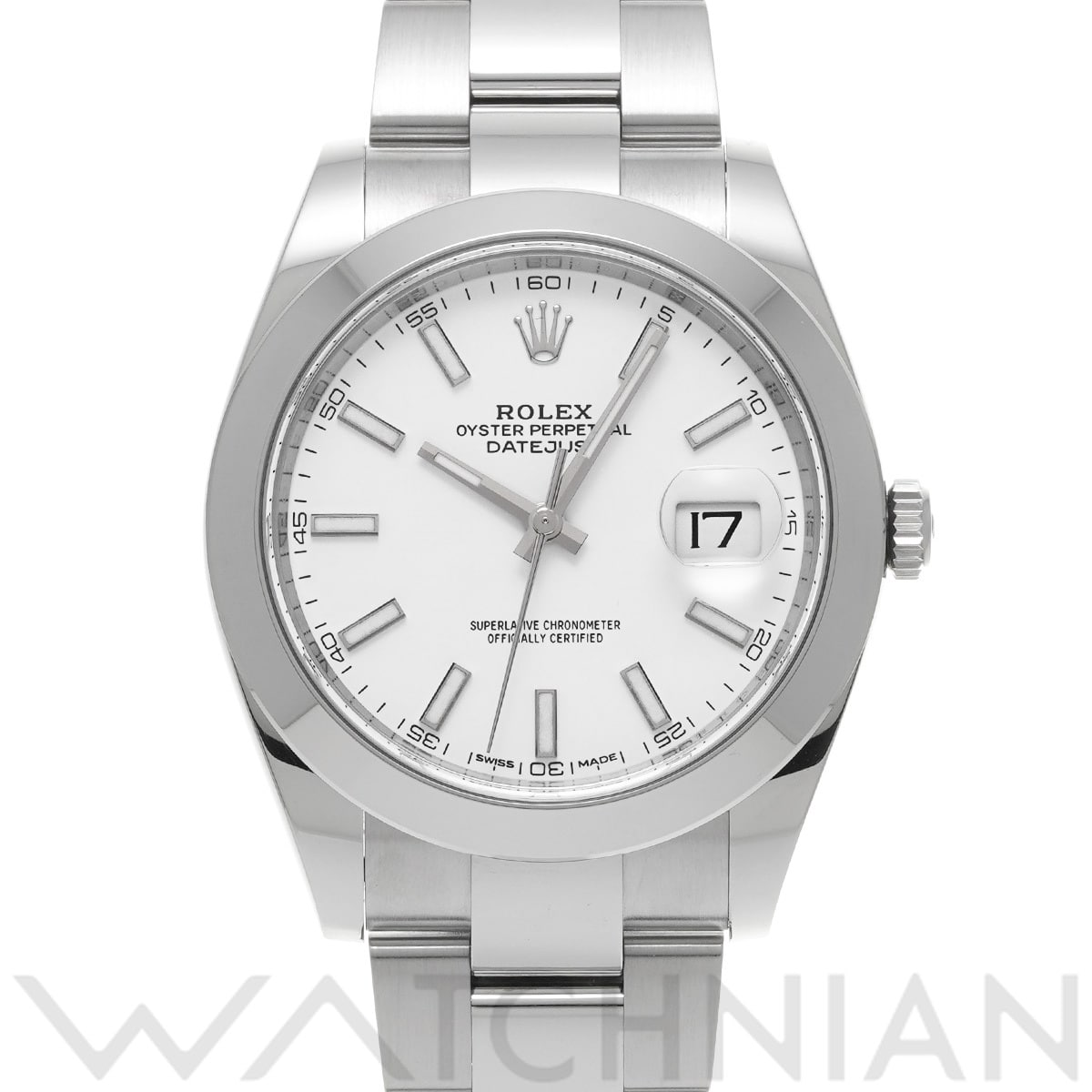 ロレックス デイトジャスト 41 126300 ホワイト メンズ 時計 【中古】【wristwatch】