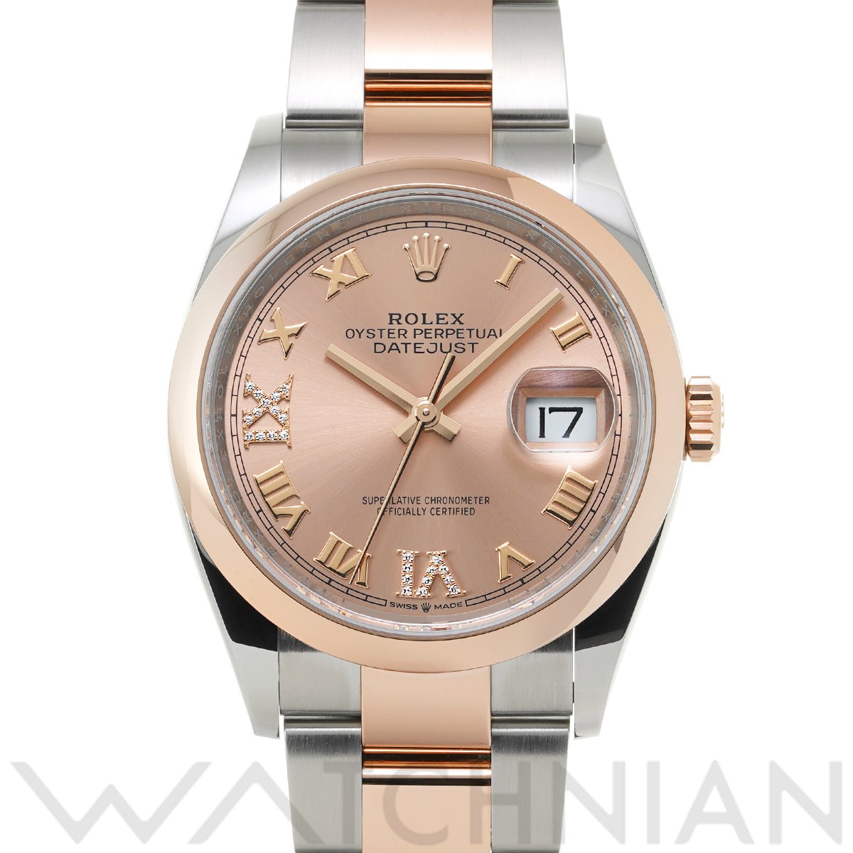 ロレックス デイトジャスト 36 126201 ピンク/ダイヤモンド メンズ 時計 【中古】【wristwatch】