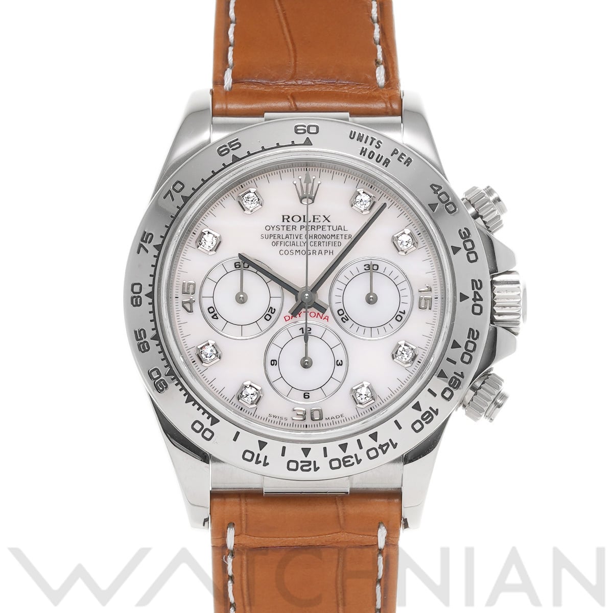 ロレックス コスモグラフ デイトナ 16519NG ピンクシェル/ダイヤモンド メンズ 時計 【中古】【wristwatch】