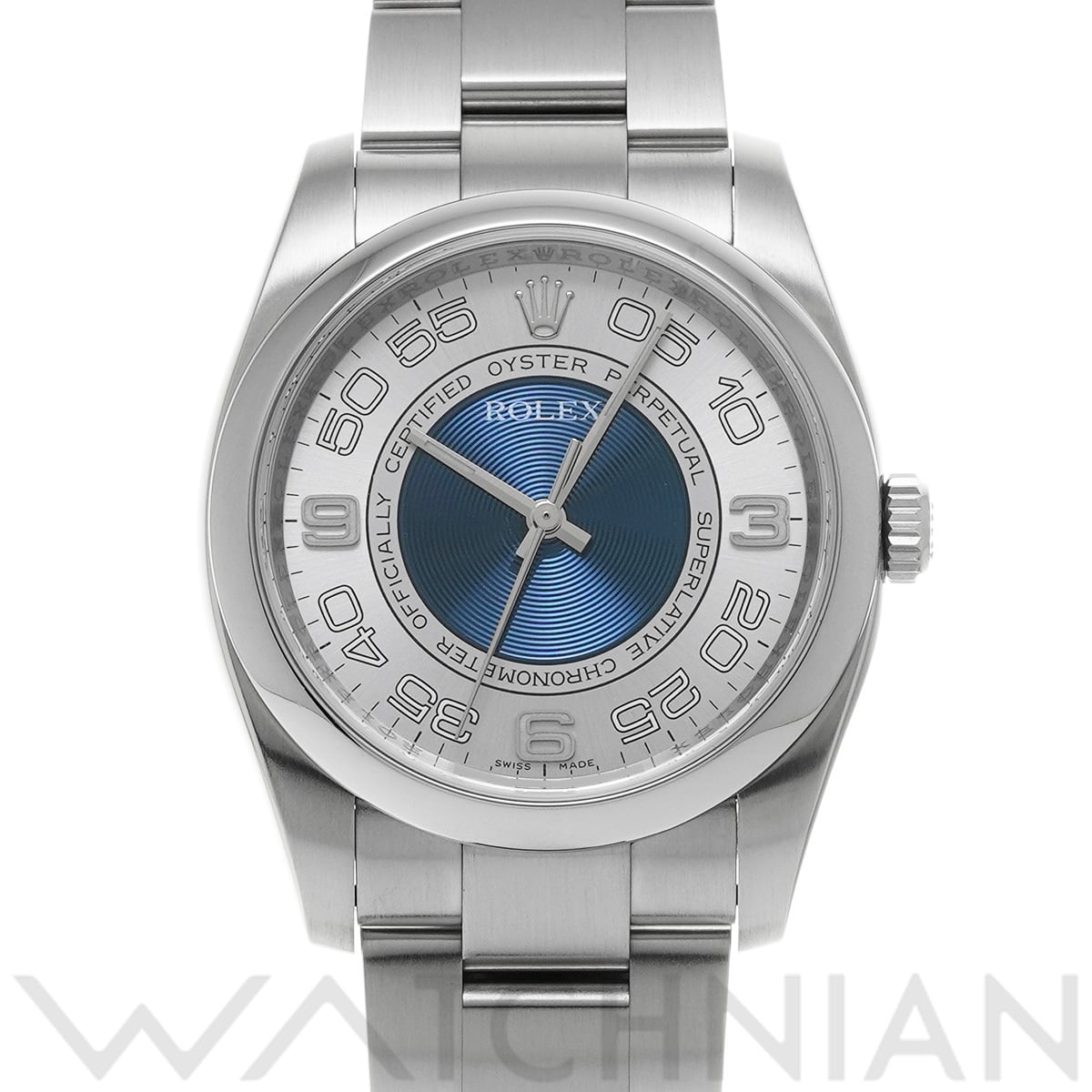 ロレックス オイスターパーペチュアル 36 116000 ブルーコンセントリック/シルバー メンズ 時計 【中古】【wristwatch】