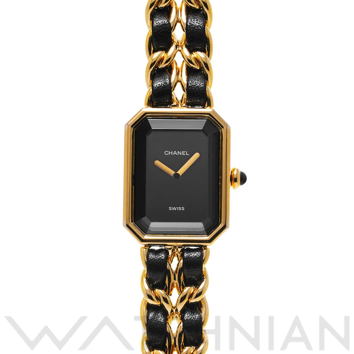 シャネル プルミエール M H0001 ブラック レディース 時計 【中古】【wristwatch】