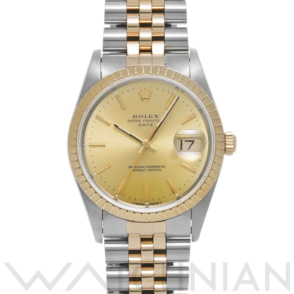 ロレックス オイスターパーペチュアル デイト 15223 シャンパン メンズ 時計 【中古】【wristwatch】