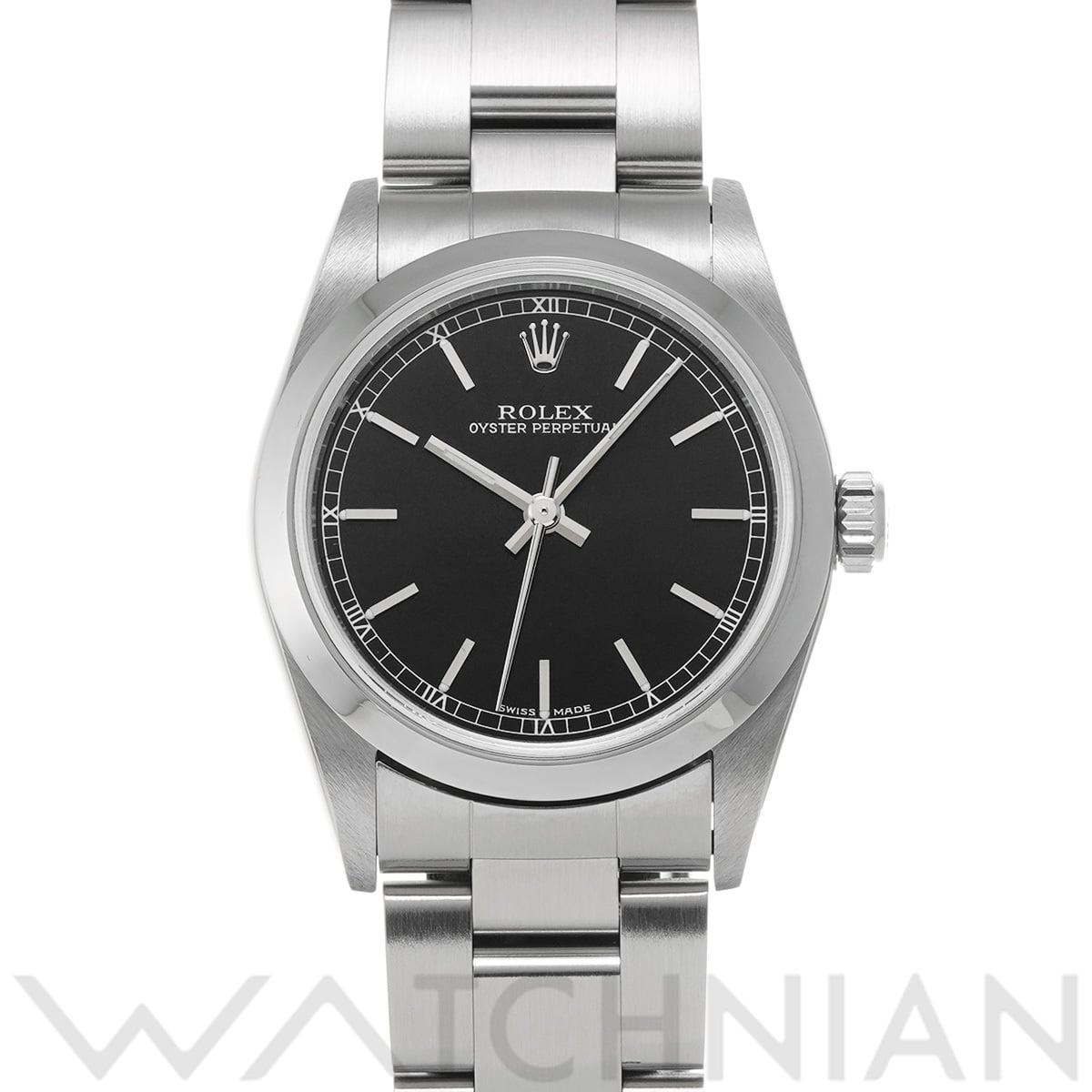 ロレックス オイスターパーペチュアル 77080 ブラック ユニセックス 時計 【中古】【wristwatch】