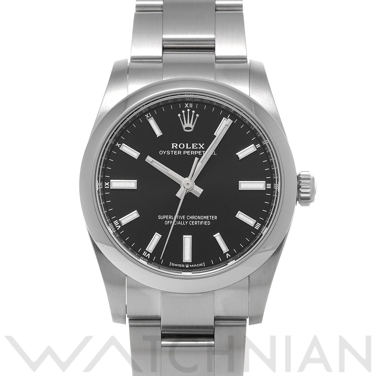 ロレックス オイスターパーペチュアル 34 124200 ブライトブラック ユニセックス 時計 【中古】【wristwatch】