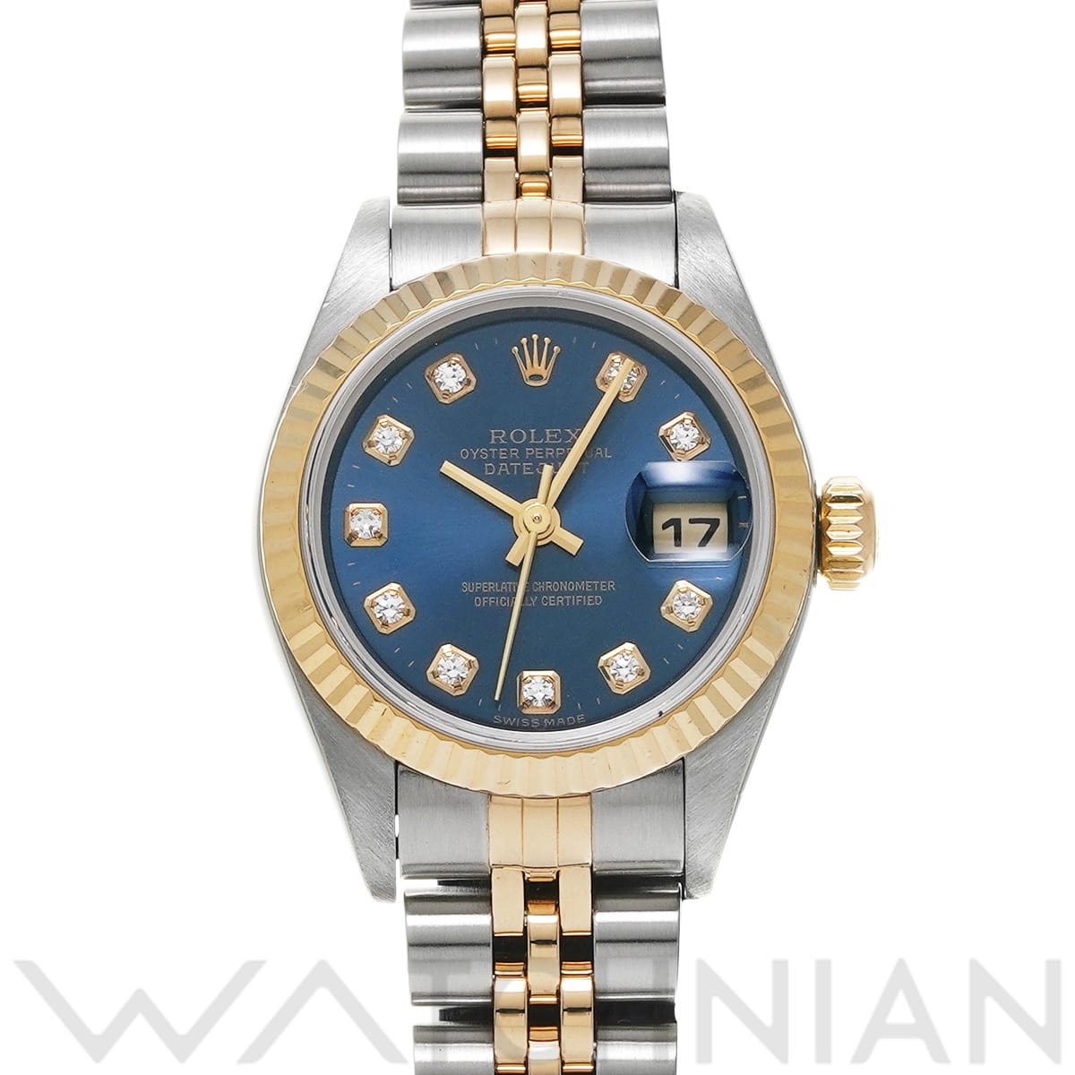 ロレックス デイトジャスト 79173G ブルー/ダイヤモンド レディース 時計 【中古】【wristwatch】