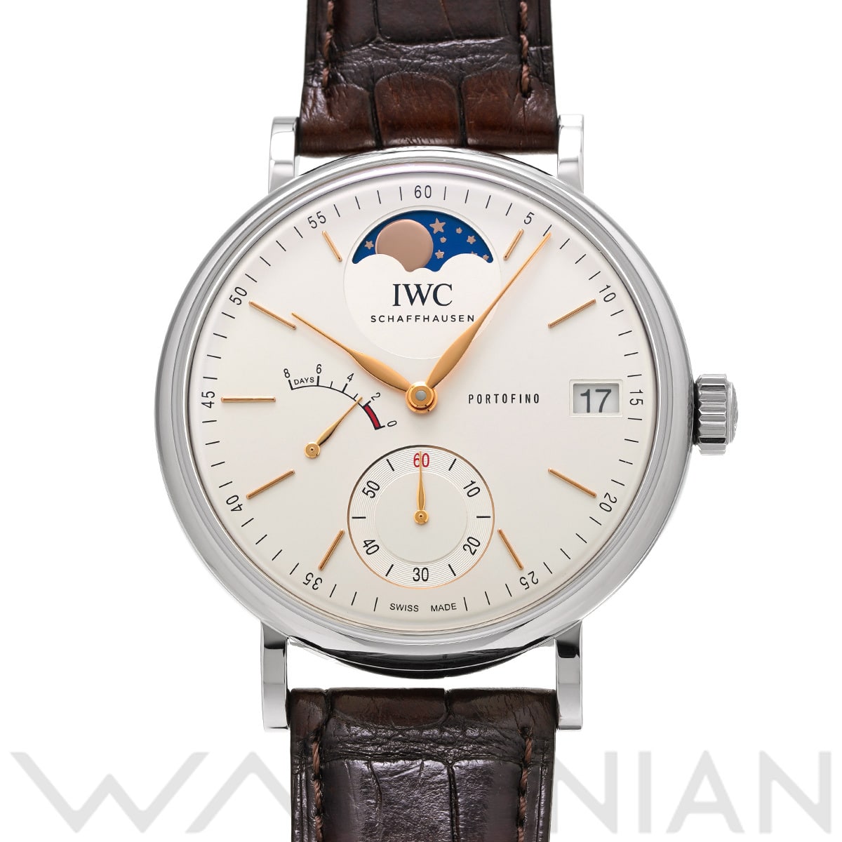 IWC ポートフィノ ハンドワインド ムーンフェイズ IW516401 シルバー メンズ 時計 【中古】【wristwatch】