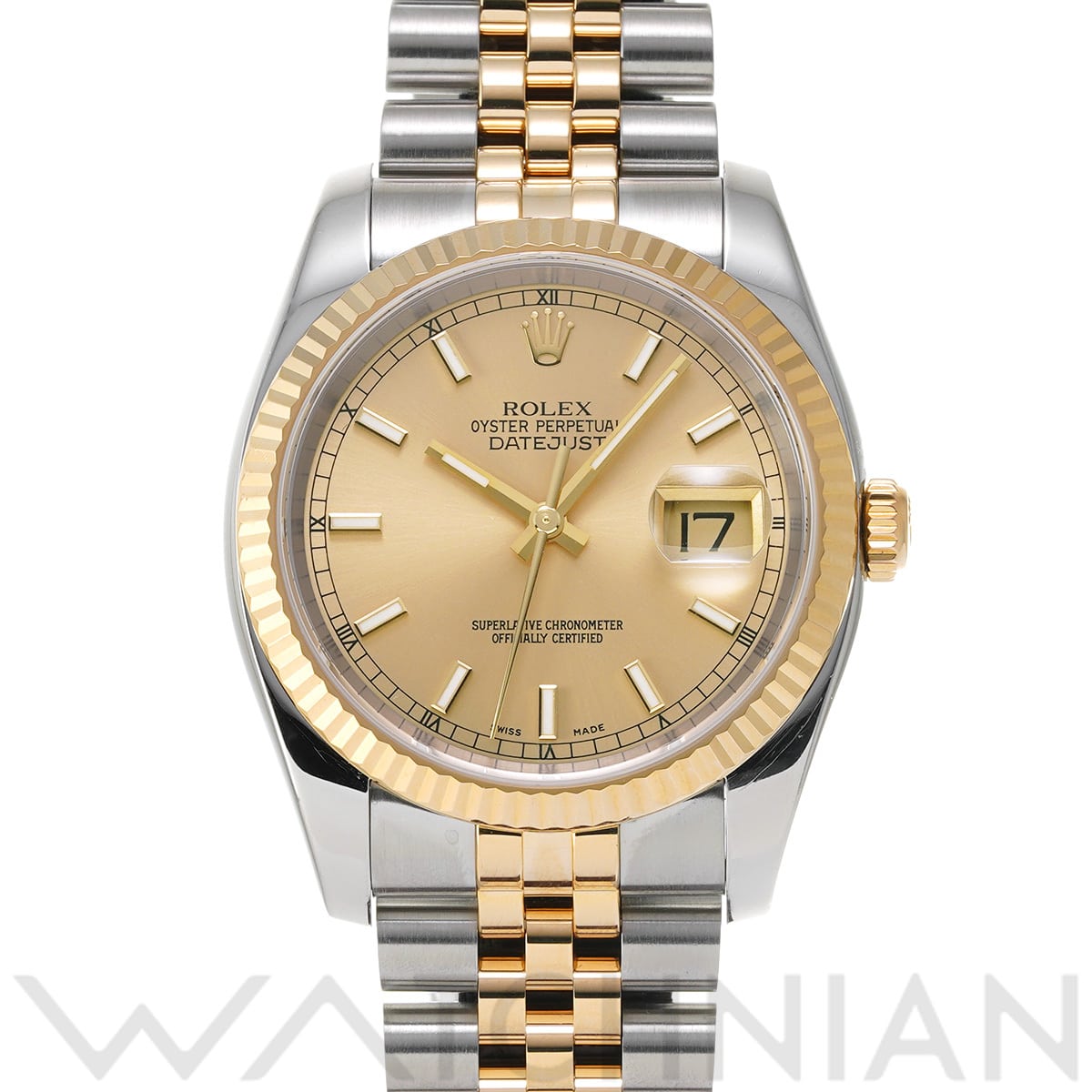 ロレックス デイトジャスト 36 116233 シャンパン メンズ 時計 【中古】【wristwatch】