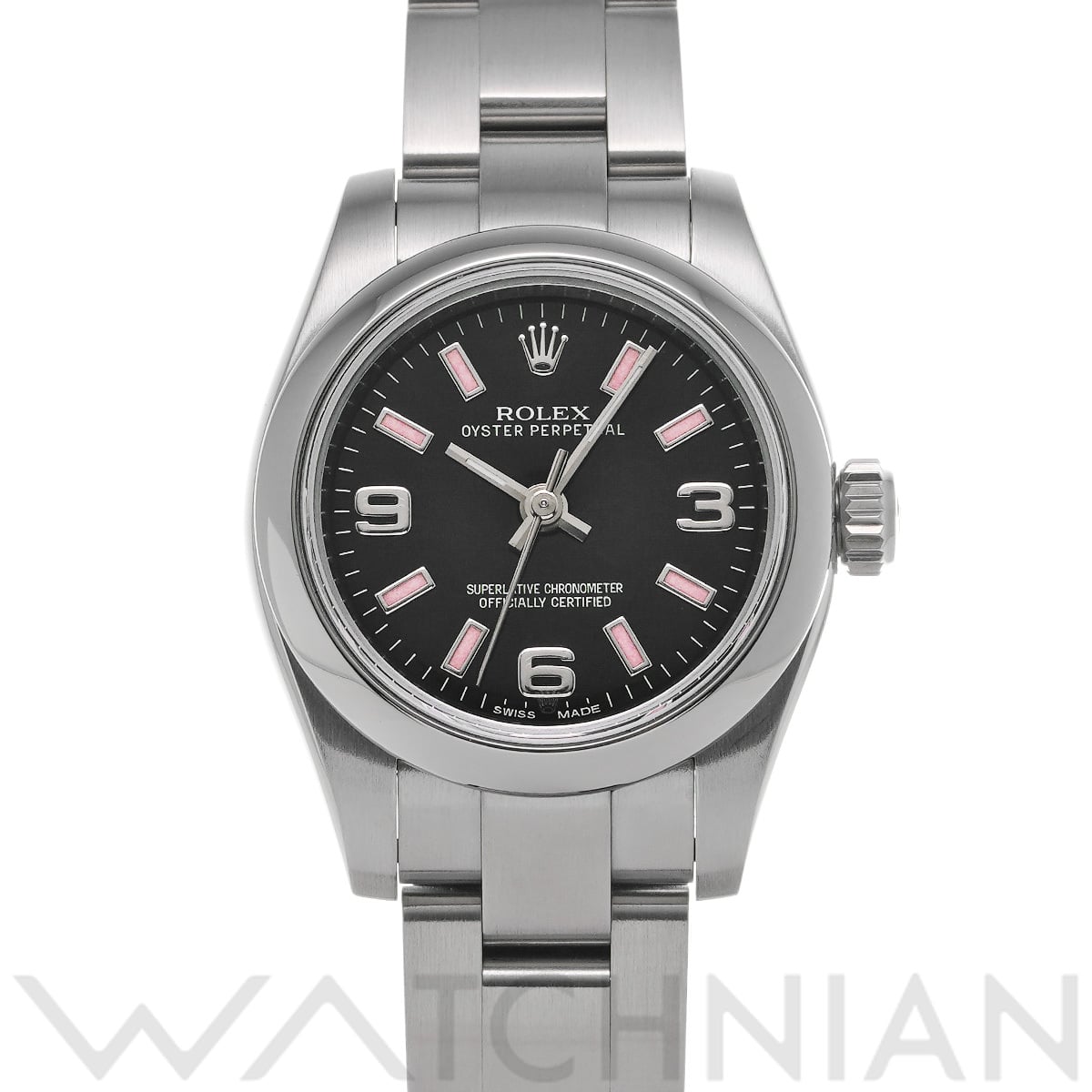 ロレックス オイスターパーペチュアル 26 176200 ブラック レディース 時計 【中古】【wristwatch】