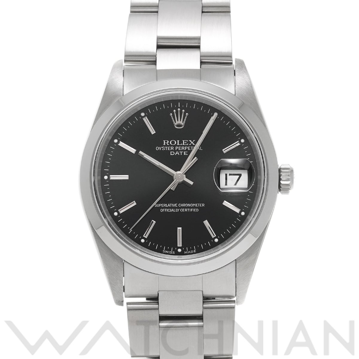 ロレックス オイスターパーペチュアル デイト 15200 ブラック メンズ 時計 【中古】【wristwatch】