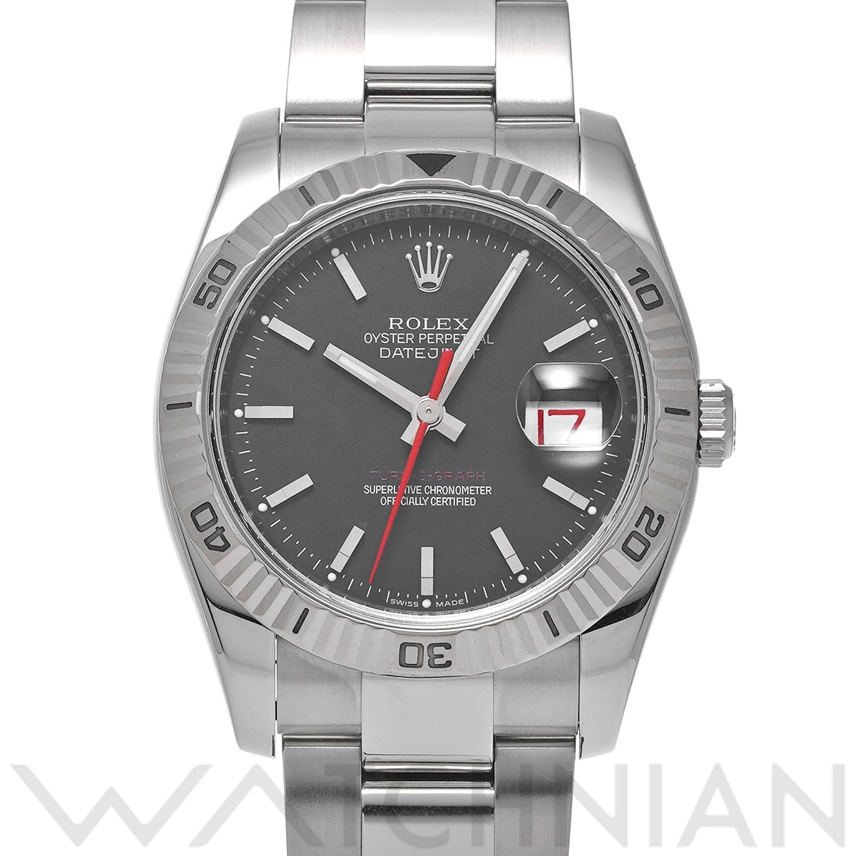 ロレックス デイトジャスト ターノグラフ 116264 ブラック メンズ 時計 【中古】【wristwatch】