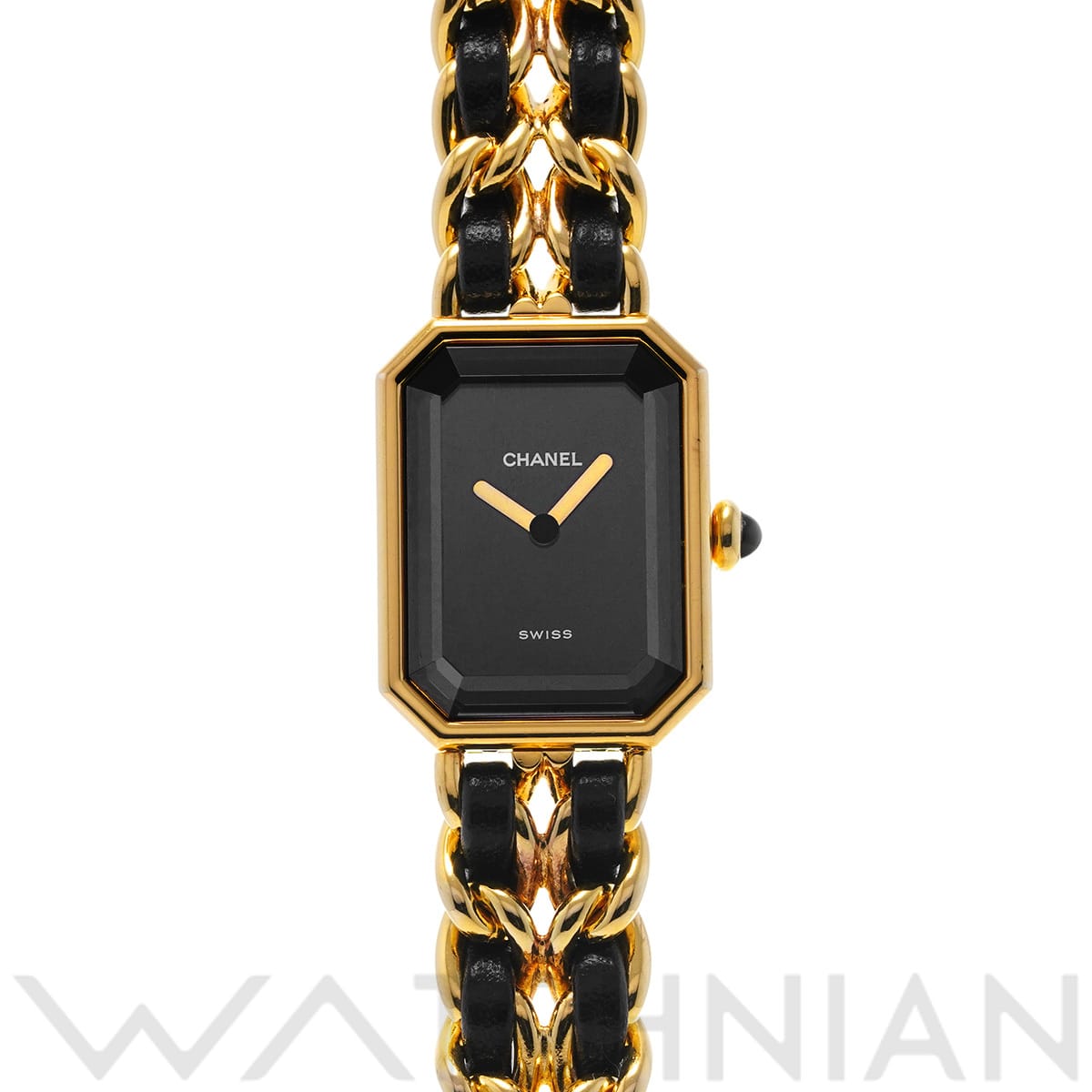 シャネル プルミエール L H0001 ブラック レディース 時計 【中古】【wristwatch】