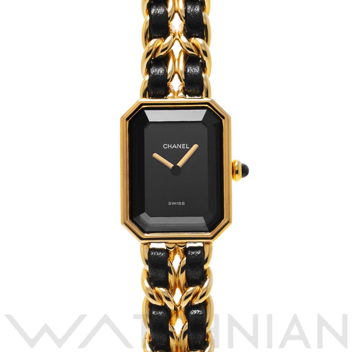 シャネル プルミエール L H0001 ブラック レディース 時計 【中古】【wristwatch】