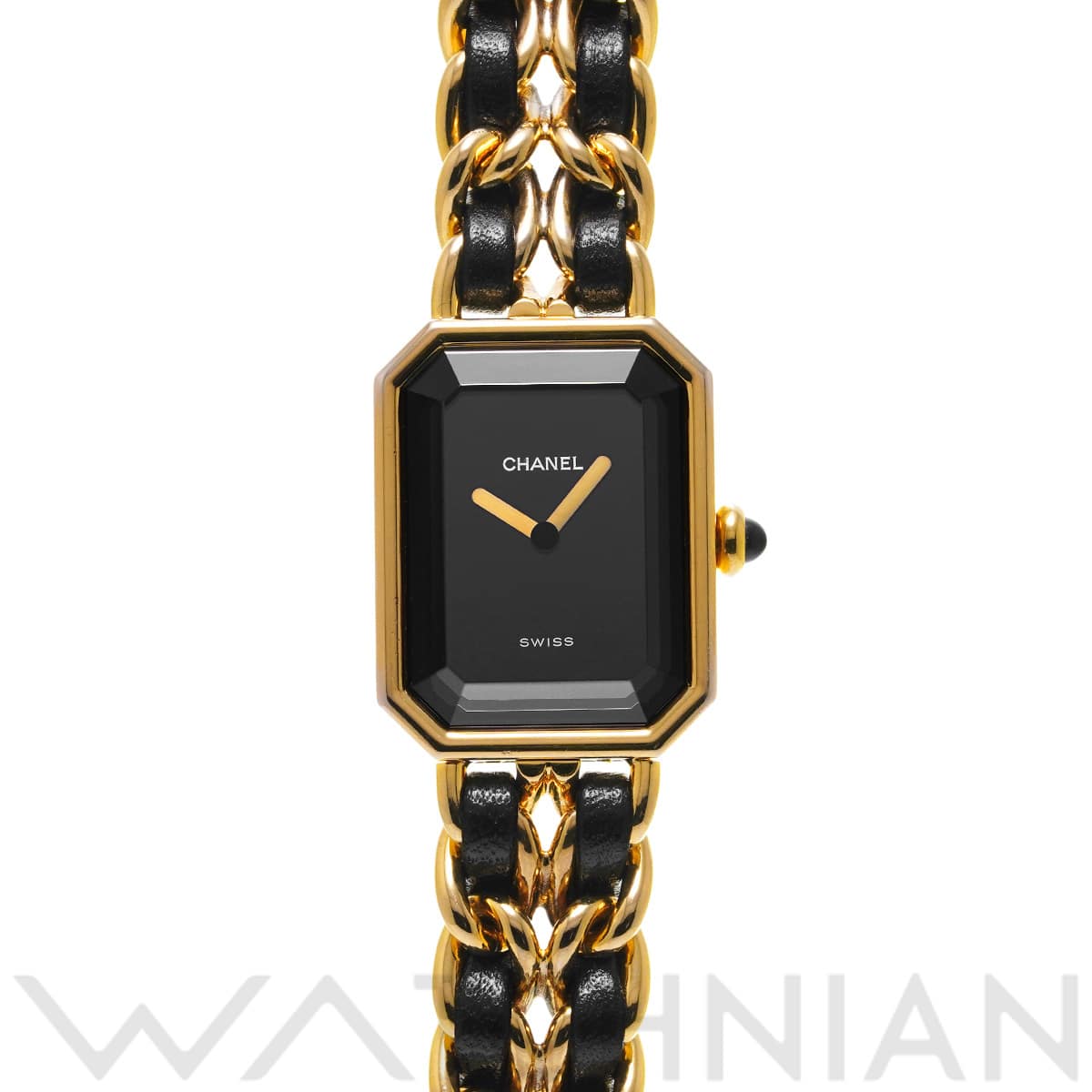 シャネル プルミエール M H0001 ブラック レディース 時計 【中古】【wristwatch】
