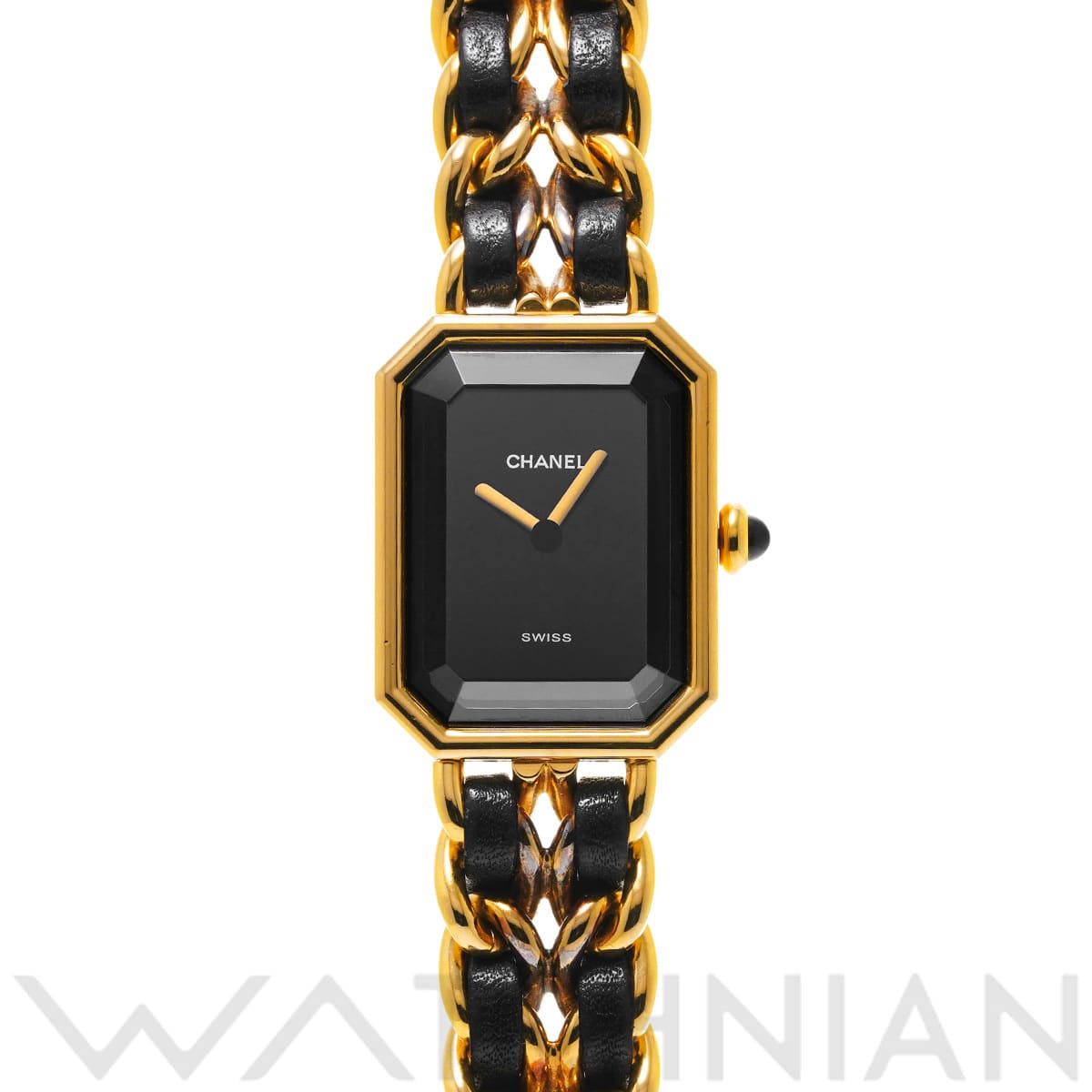 シャネル プルミエール M H0001 ブラック レディース 時計 【中古】【wristwatch】