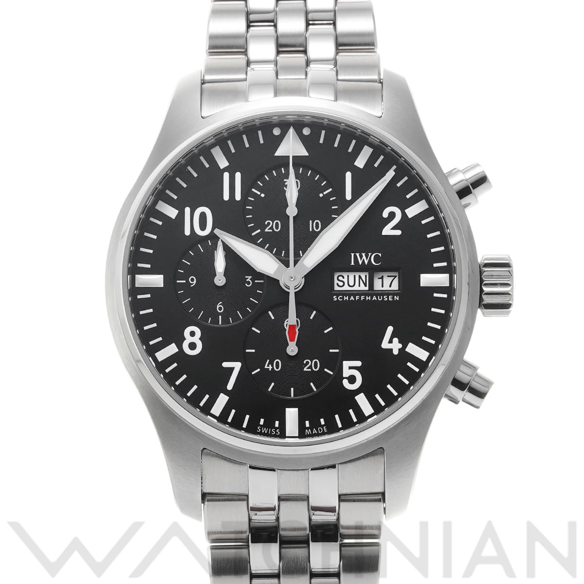 IWC パイロットウォッチ クロノグラフ IW378002 ブラック メンズ 時計 【中古】【wristwatch】