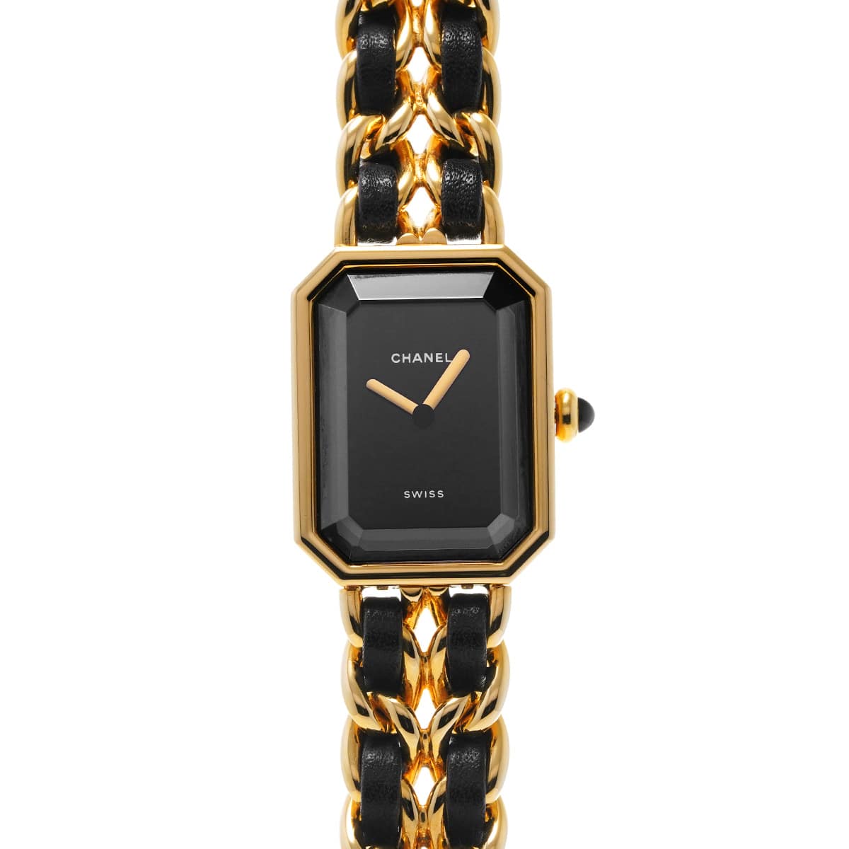 シャネル プルミエール M H0001 ブラック レディース 時計 【中古】【wristwatch】